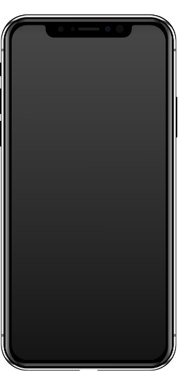 Front shot of a black iPhone X